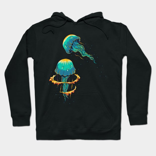 jellyfish illustration Hoodie by Invectus Studio Store